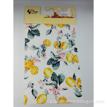100% Cotton Bali Style Voile Embroidery Printed Fabric